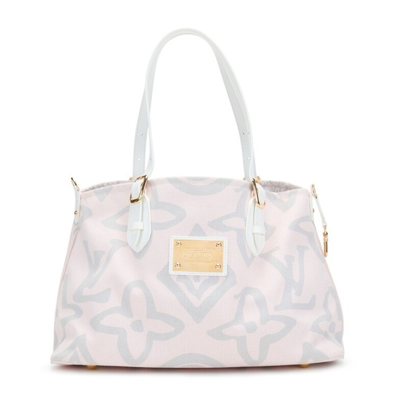 Louis Vuitton Handbags - Pink and Gray Canvas Monogram Tahitienne PM
